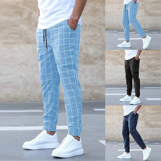 Celso - Pantalón jogger de cuadros para hombre