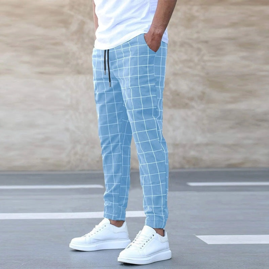 Celso - Pantalón jogger de cuadros para hombre
