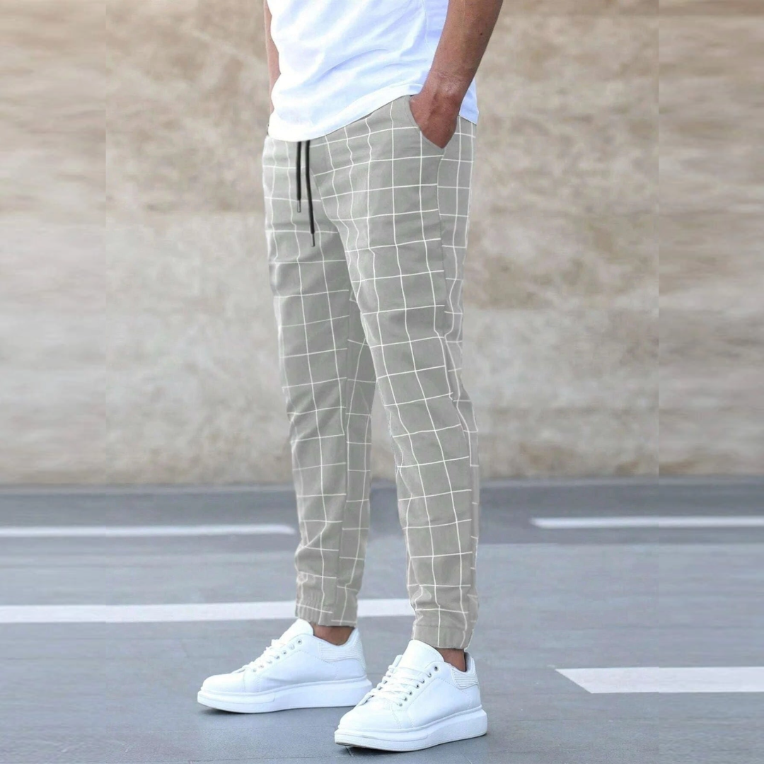 Celso - Pantalón jogger de cuadros para hombre