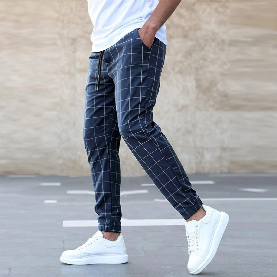 Celso - Pantalón jogger de cuadros para hombre