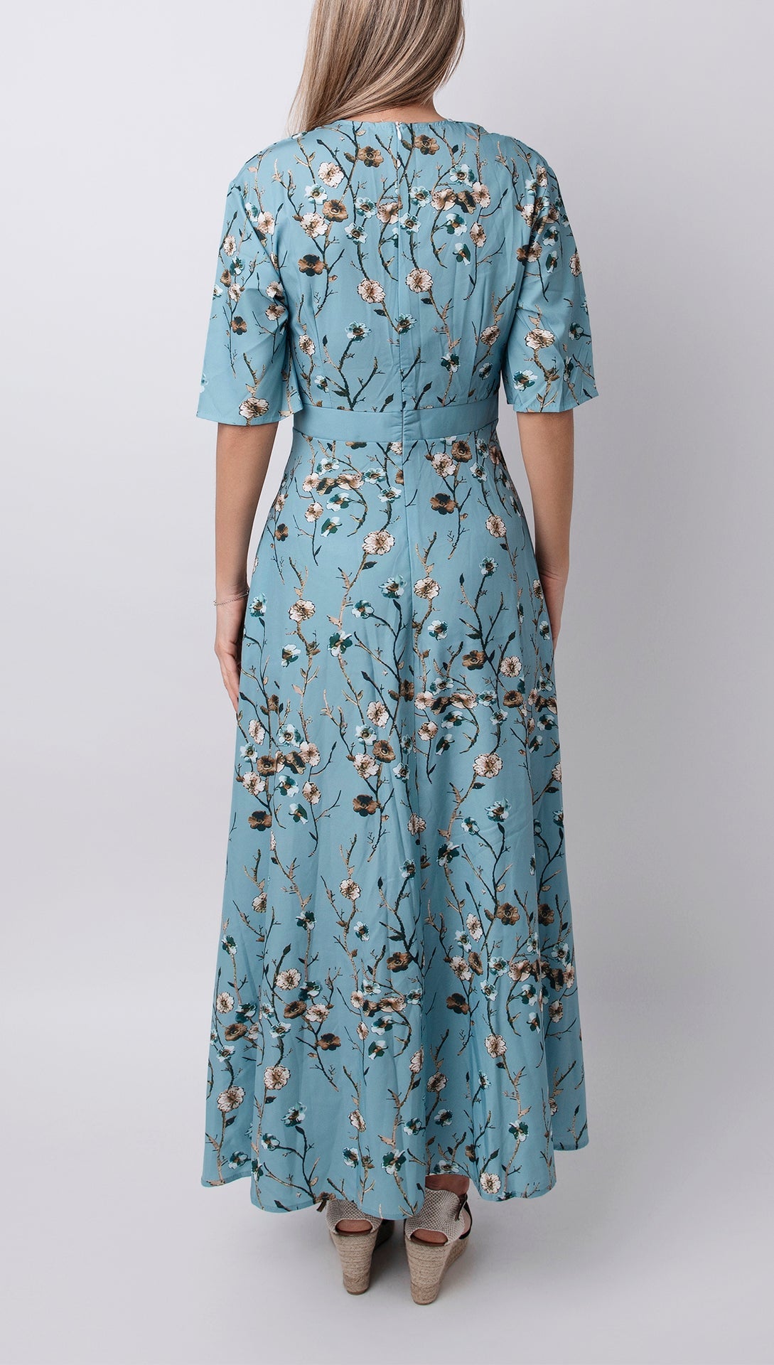 Helena - Vestido de media manga con estampado floral