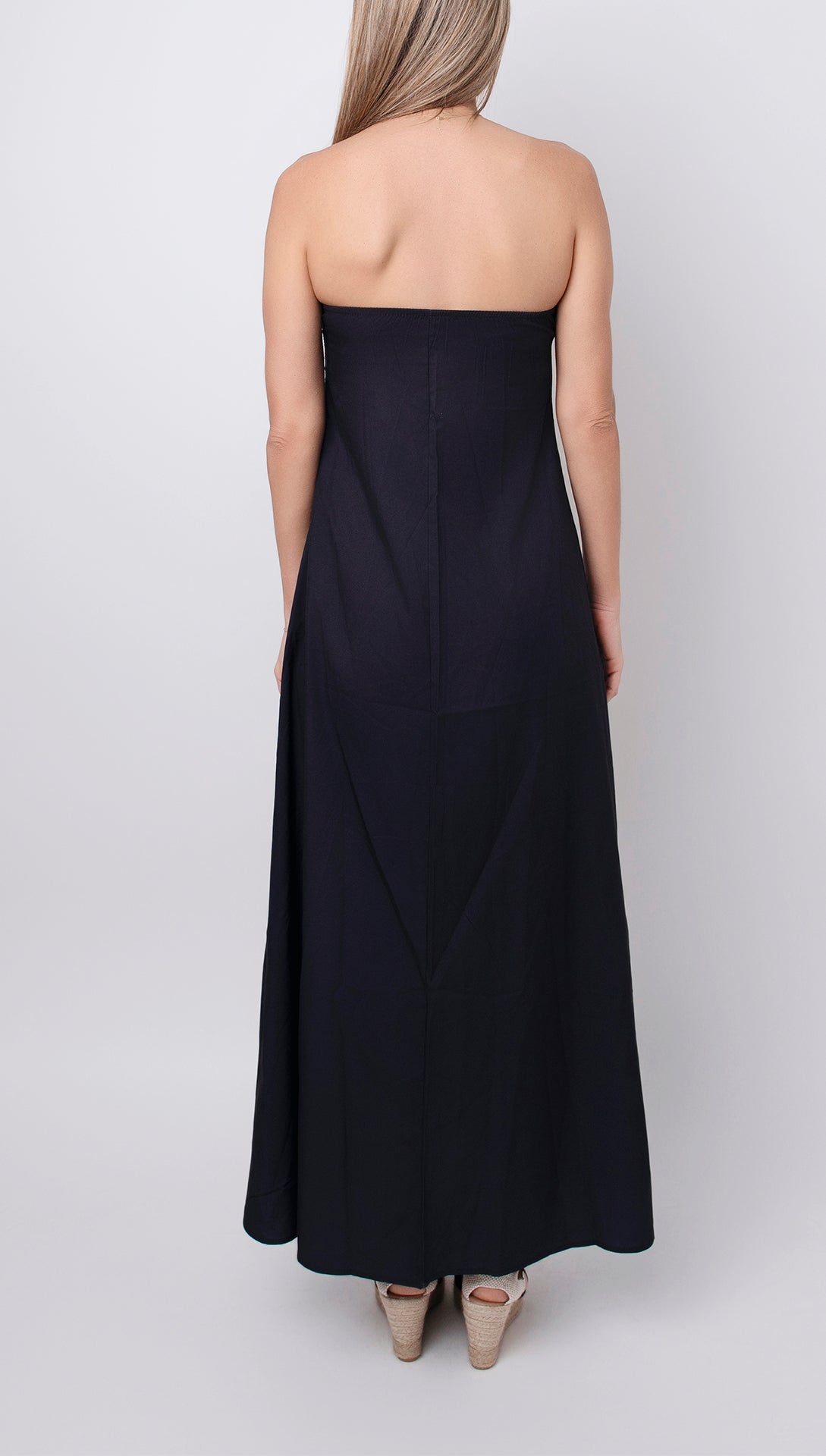 Paula - Vestido estampado con escote palabra de honor