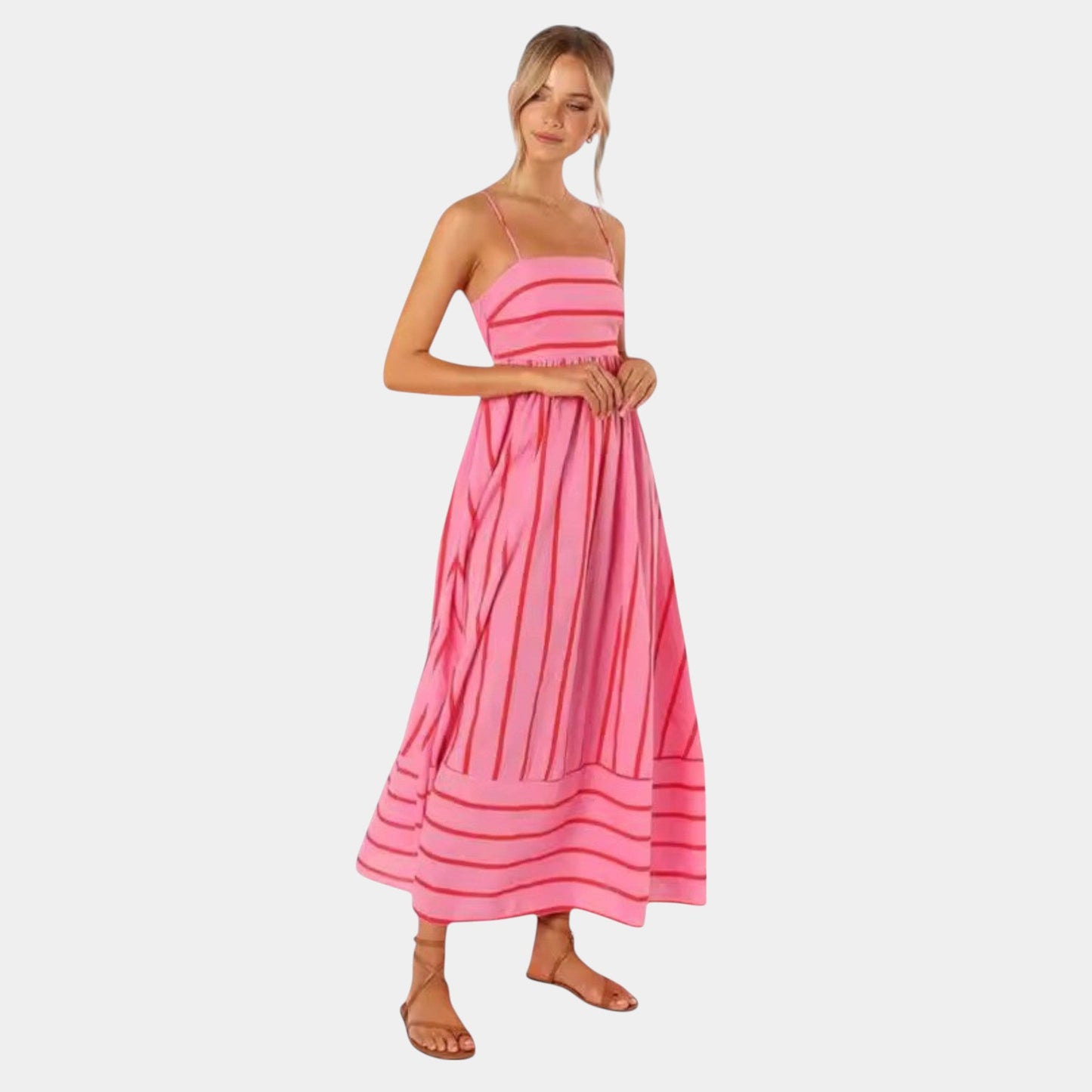Rosa - Vestido Casual a Rayas