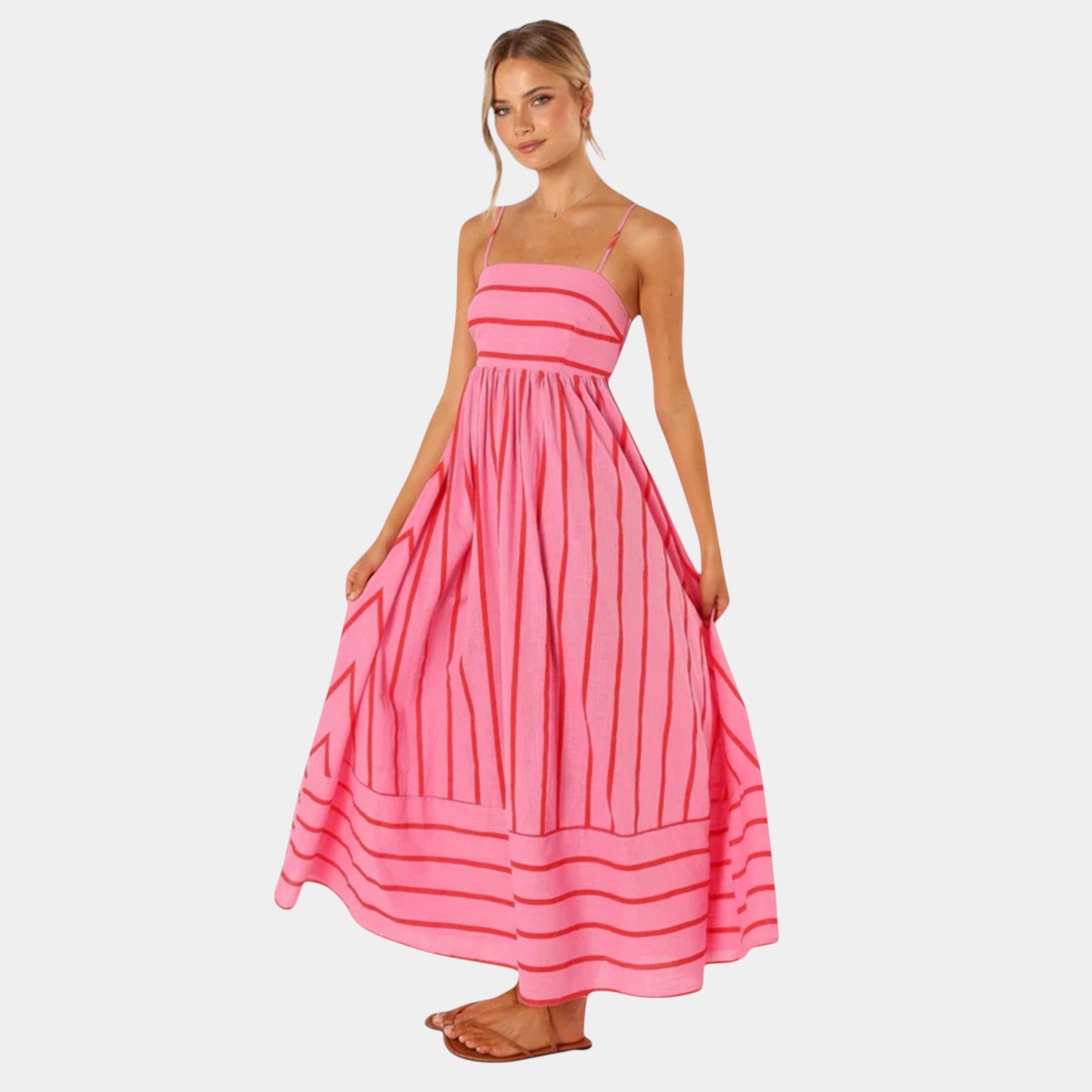 Rosa - Vestido Casual a Rayas